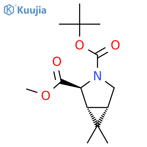 3-tert-butyl 2-methyl (1R,2S,5S)-6,6-dimethyl-3-azabicyclo[3.1.0]hexane-2,3-dicarboxylate structure