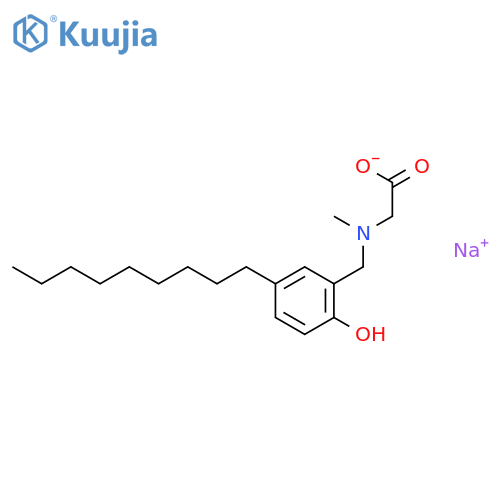 Glycine,N-[(2-hydroxy-5-nonylphenyl)methyl]-N-methyl-, sodium salt (1:1) structure
