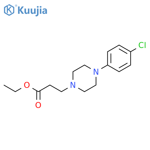 1-Piperazinepropanoic acid, 4-(4-chlorophenyl)-, ethyl ester structure