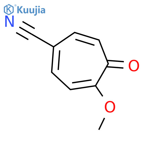 1,3,6-Cycloheptatriene-1-carbonitrile, 4-methoxy-5-oxo- structure