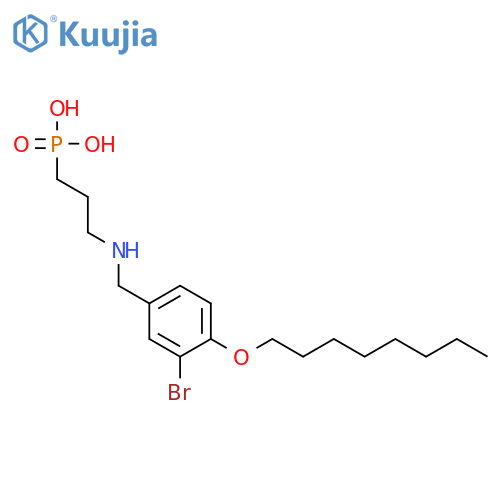 Phosphonic acid, [3-[[[3-bromo-4-(octyloxy)phenyl]methyl]amino]propyl]- structure