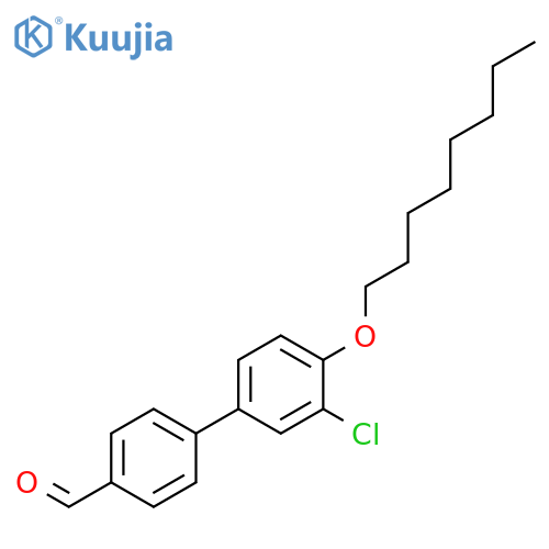 [1,1'-Biphenyl]-4-carboxaldehyde, 3'-chloro-4'-(octyloxy)- structure