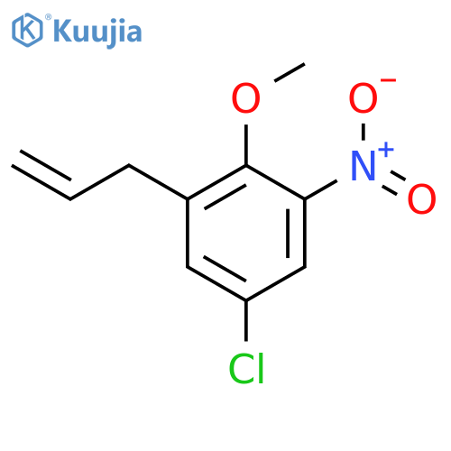Benzene, 5-chloro-2-methoxy-1-nitro-3-(2-propenyl)- structure