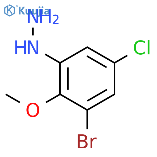 (3-bromo-5-chloro-2-methoxyphenyl)hydrazine structure