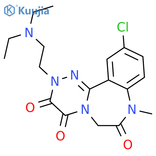 11-chloro-2-[2-(diethylamino)ethyl]-8-methyl-6h-[1,2,4]triazino[4,3-d][1,4]benzodiazepine-3,4,7-trione;hydrochloride structure