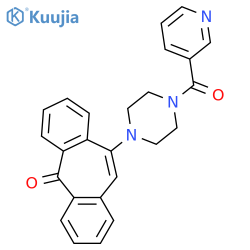 10-[4-(pyridin-3-ylcarbonyl)piperazin-1-yl]-5H-dibenzo[a,d][7]annulen-5-one structure