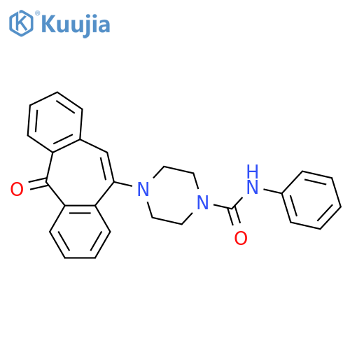 4-(5-oxo-5H-dibenzo[a,d][7]annulen-10-yl)-N-phenylpiperazine-1-carboxamide structure