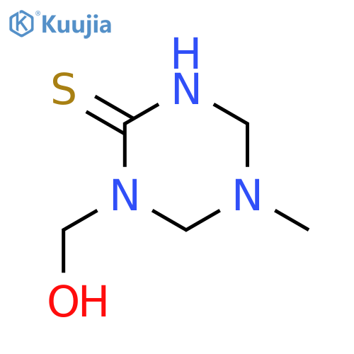 1,3,5-TRIAZINE-2(1H)-THIONE, TETRAHYDRO-1-(HYDROXYMETHYL)-5-METHYL- structure
