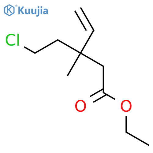 4-Pentenoic acid, 3-(2-chloroethyl)-3-methyl-, ethyl ester structure