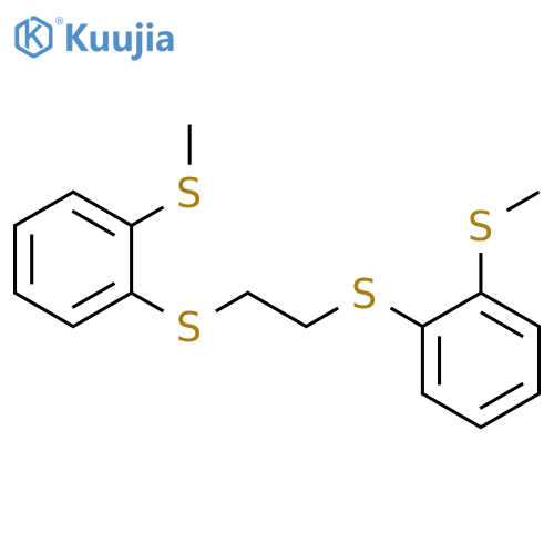 Benzene, 1,1'-[1,2-ethanediylbis(thio)]bis[2-(methylthio)- structure