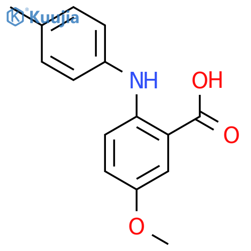 BENZOIC ACID, 5-METHOXY-2-[(4-METHYLPHENYL)AMINO]- structure