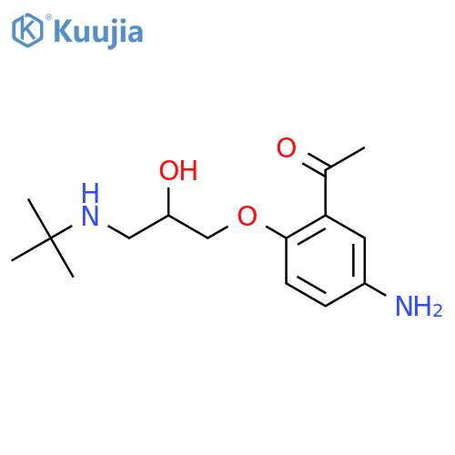 5-Amino-2-(3-(tert-butylamino)-2-hydroxypropoxy)acetophenone structure