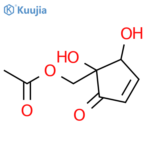 [(1S,2S)-1,2-dihydroxy-5-oxocyclopent-3-en-1-yl]methyl acetate structure