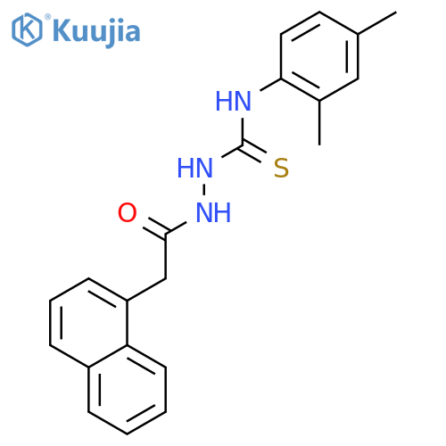 N-(2,4-dimethylphenyl)-2-(naphthalen-1-ylacetyl)hydrazinecarbothioamide structure