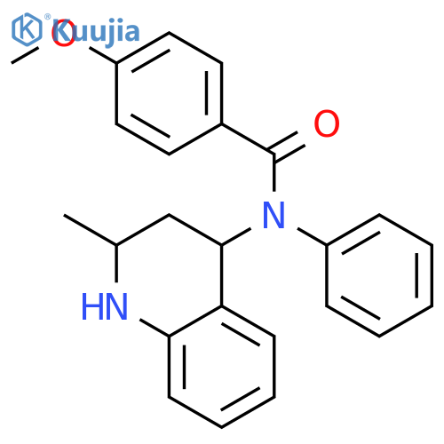 4-methoxy-N-(2-methyl-1,2,3,4-tetrahydroquinolin-4-yl)-N-phenylbenzamide structure