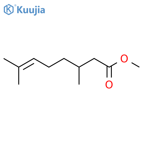 6-Octenoic acid, 3,7-dimethyl-, methyl ester, (S)- structure