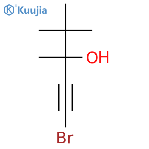1-bromo-3,4,4-trimethylpent-1-yn-3-ol structure