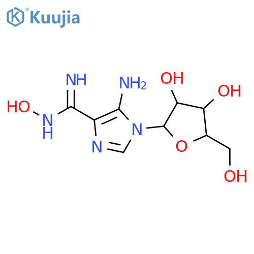 5-amino-1-[3,4-dihydroxy-5-(hydroxymethyl)oxolan-2-yl]-n'-hydroxyimidazole-4-carboximidamide structure