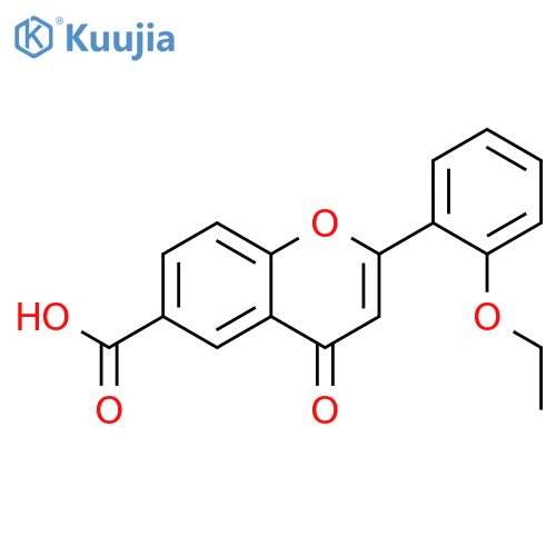 4H-1-BENZOPYRAN-6-CARBOXYLIC ACID, 2-(2-ETHOXYPHENYL)-4-OXO- structure