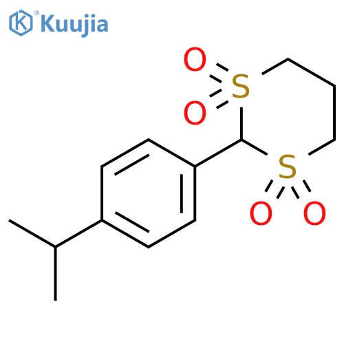 1,3-Dithiane, 2-[4-(1-methylethyl)phenyl]-, 1,1,3,3-tetraoxide structure