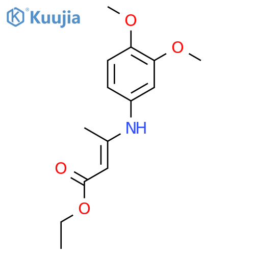2-Butenoic acid, 3-[(3,4-dimethoxyphenyl)amino]-, ethyl ester structure