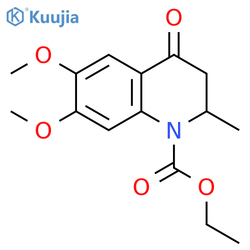 1(2H)-Quinolinecarboxylic acid, 3,4-dihydro-6,7-dimethoxy-2-methyl-4-oxo-, ethyl ester structure