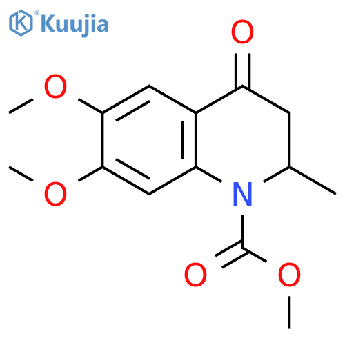 1(2H)-Quinolinecarboxylic acid, 3,4-dihydro-6,7-dimethoxy-2-methyl-4-oxo-, methyl ester structure