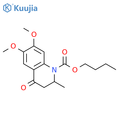 1(2H)-Quinolinecarboxylic acid, 3,4-dihydro-6,7-dimethoxy-2-methyl-4-oxo-, butyl ester structure
