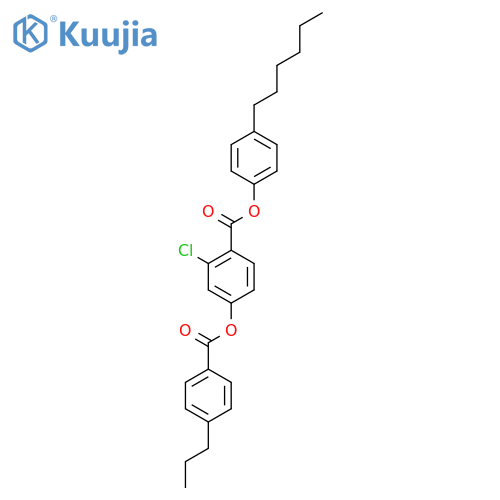 BENZOIC ACID, 2-CHLORO-4-[(4-PROPYLBENZOYL)OXY]-, 4-HEXYLPHENYL ESTER structure