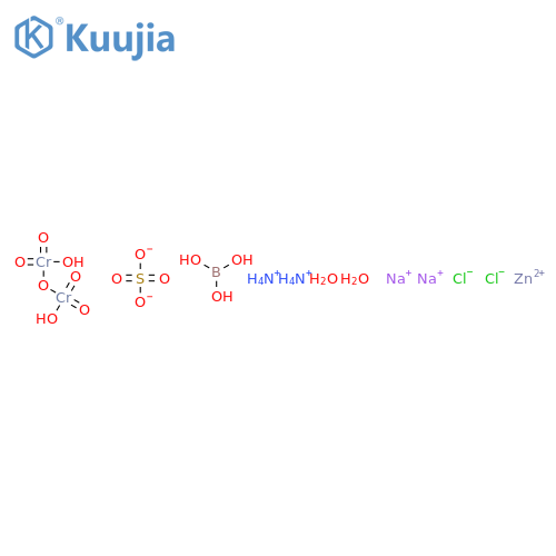 diazanium; disodium; boric acid; hydroxy-(hydroxy-dioxo-chromio)oxy-dioxo-chromium; zinc(+2) cation; dichloride; sulfate; dihydrate structure