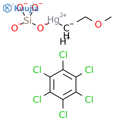 Mercurate(3-), (2-methoxyethyl)[orthosilicato(4-)-κO]-, trihydrogen, mixt. with hexachlorobenzene (9CI) structure
