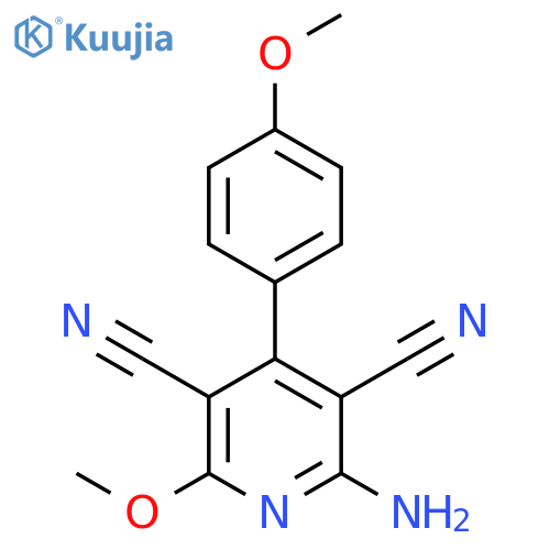 3,5-Pyridinedicarbonitrile, 2-amino-6-methoxy-4-(4-methoxyphenyl)- structure