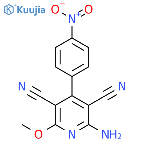 3,5-Pyridinedicarbonitrile, 2-amino-6-methoxy-4-(4-nitrophenyl)- structure