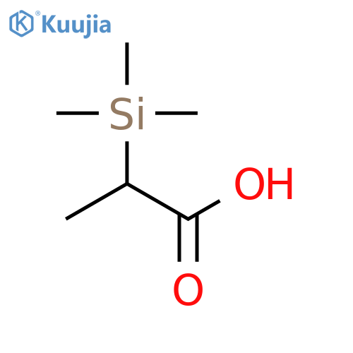 Propanoic acid, 2-(trimethylsilyl)- structure