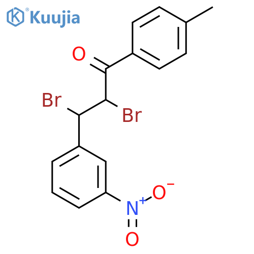 1-PROPANONE, 2,3-DIBROMO-1-(4-METHYLPHENYL)-3-(3-NITROPHENYL)- structure