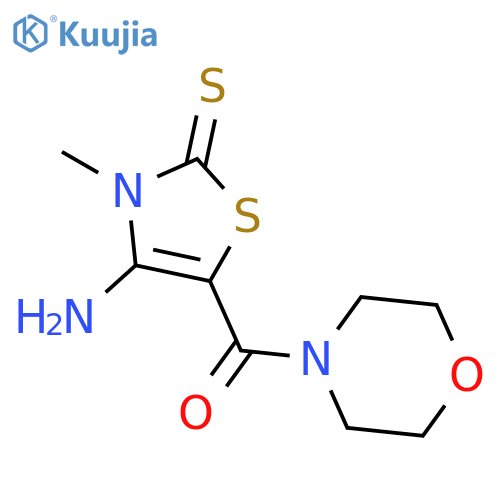 4-amino-3-methyl-5-(morpholin-4-ylcarbonyl)-1,3-thiazole-2(3H)-thione structure