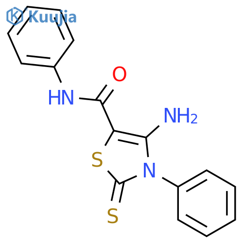 5-Thiazolecarboxamide, 4-amino-2,3-dihydro-N,3-diphenyl-2-thioxo- structure