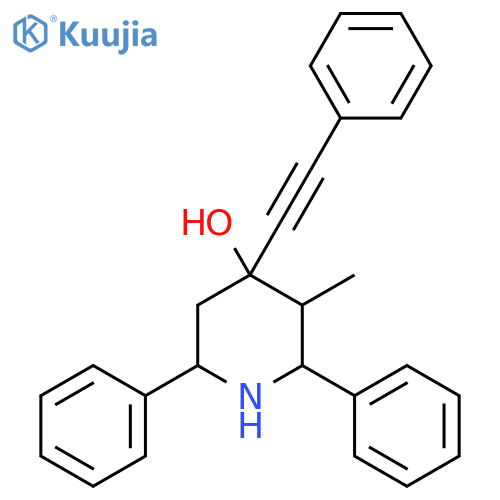 4-Piperidinol, 3-methyl-2,6-diphenyl-4-(phenylethynyl)- structure