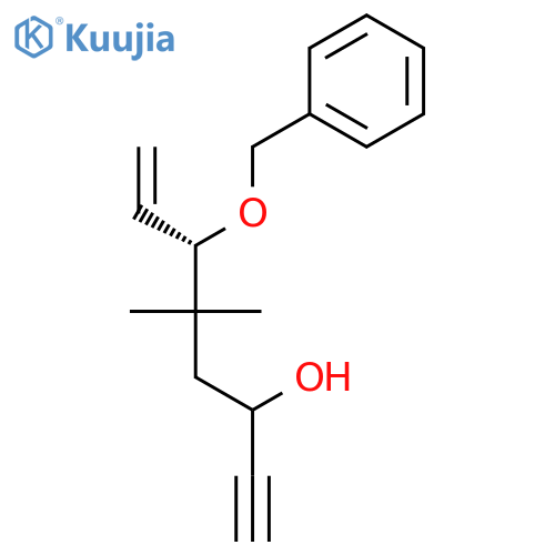 7-OCTEN-1-YN-3-OL, 5,5-DIMETHYL-6-(PHENYLMETHOXY)-, (6S)- structure