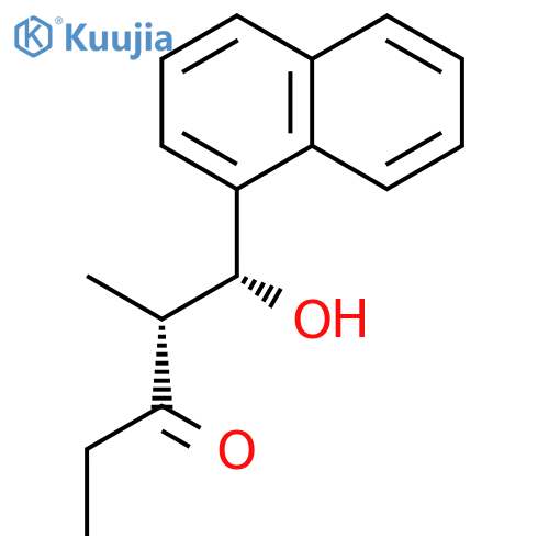 3-Pentanone, 1-hydroxy-2-methyl-1-(1-naphthalenyl)-, (1R,2R)-rel- structure