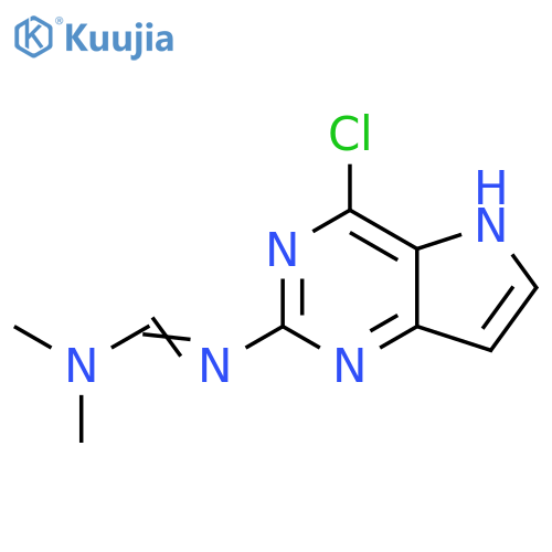 N'-(4-chloro-5H-pyrrolo[3,2-d]pyrimidin-2-yl)-N,N-dimethyl-Methanimidamide structure
