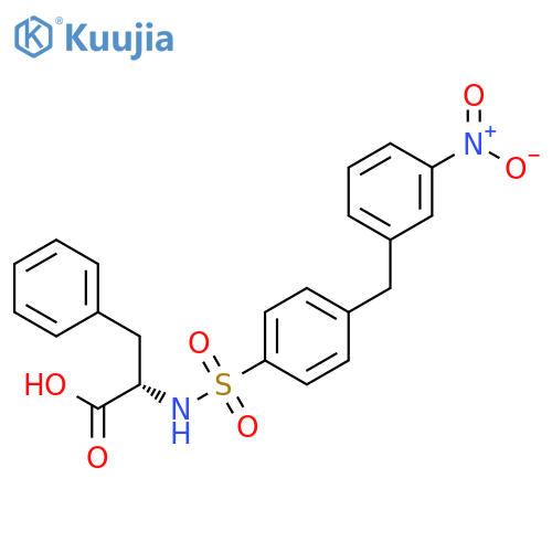 L-PHENYLALANINE, N-[[4-[(3-NITROPHENYL)METHYL]PHENYL]SULFONYL]- structure
