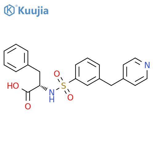 L-Phenylalanine, N-[[3-(4-pyridinylmethyl)phenyl]sulfonyl]- structure