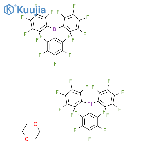 BISMUTHINE, TRIS(PENTAFLUOROPHENYL)-, COMPD. WITH 1,4-DIOXANE (2:1) structure
