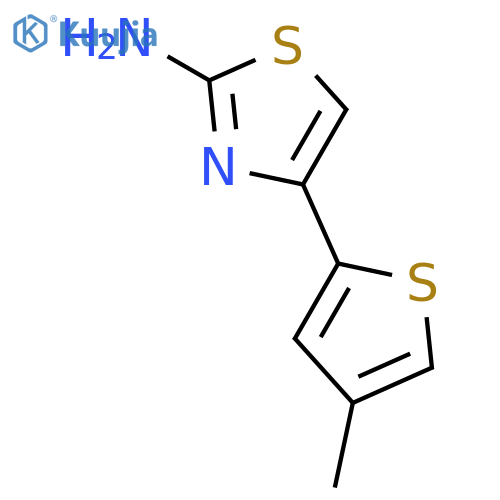 4-(4-methylthiophen-2-yl)-1,3-thiazol-2-amine structure