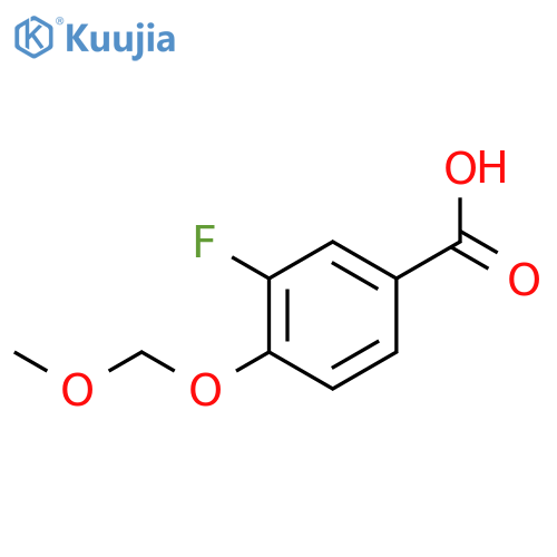Benzoic acid, 3-fluoro-4-(methoxymethoxy)- (9CI) structure