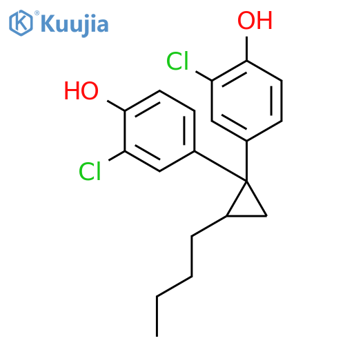PHENOL, 4,4'-(BUTYLCYCLOPROPYLIDENE)BIS[2-CHLORO- structure
