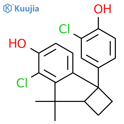 Phenol, 4,4'-[2-(1,1-dimethylethyl)cyclobutylidene]bis[2-chloro- structure