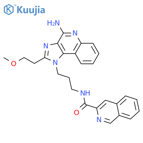 3-Isoquinolinecarboxamide,N-[3-[4-amino-2-(2-methoxyethyl)-1H-imidazo[4,5-c]quinolin-1-yl]propyl]- structure