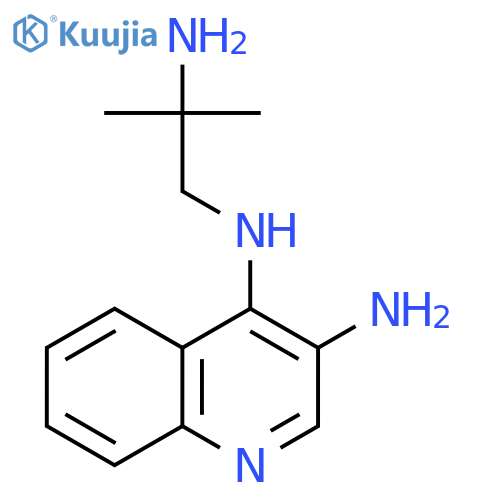 3,4-QUINOLINEDIAMINE, N4-(2-AMINO-2-METHYLPROPYL)- structure